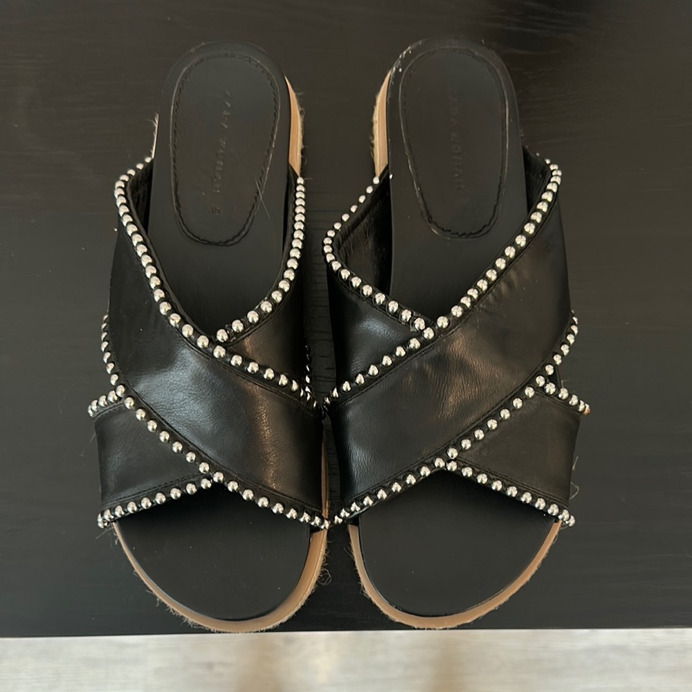 Marc Fisher Black Studded Women's Sandals